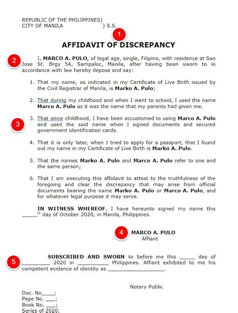 How To Get an Affidavit of Discrepancy (With Free Sample .